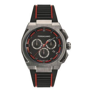 Ferragamo  Supreme Chrono Silicone Watch Grey Mens